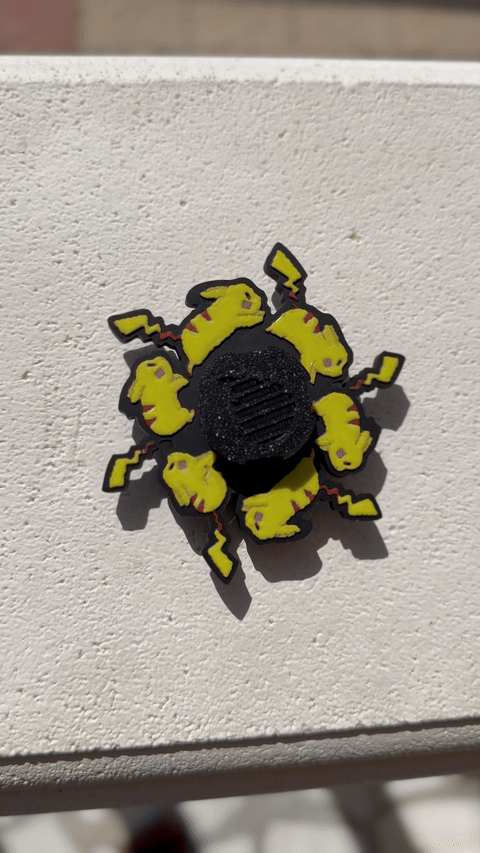 Zoetrope Spinner - Pikachu Hueforge