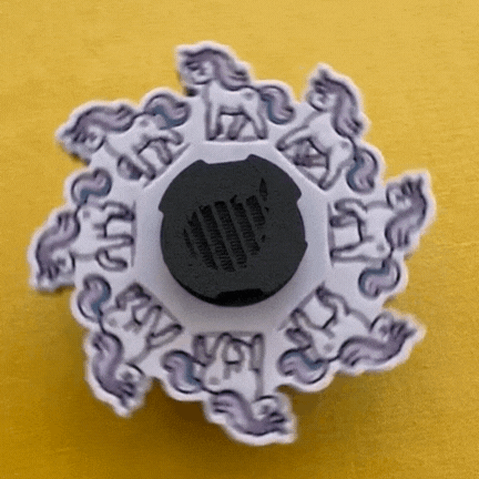 Spinner de Zoetrope - Unicornio Hueforge