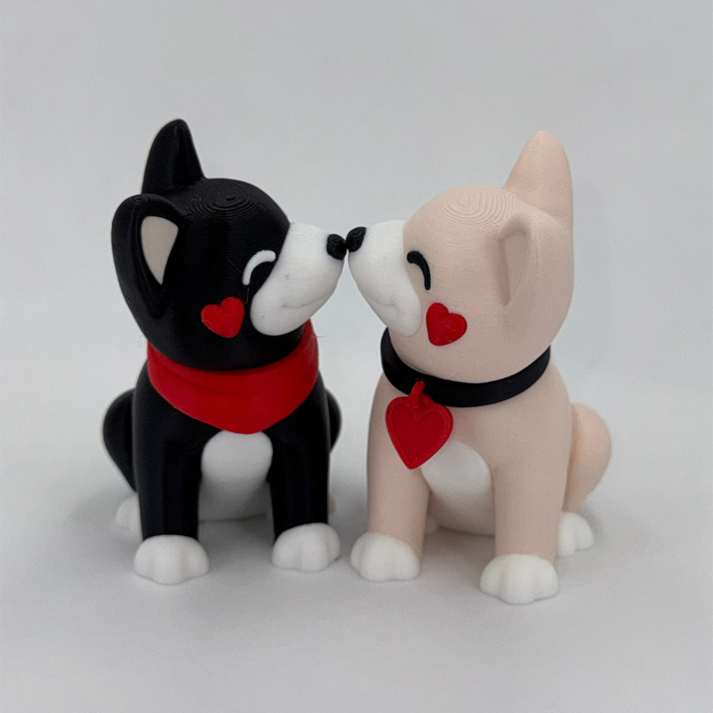 Dog Couple Kissing