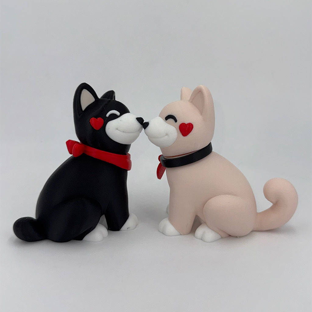 Dog Couple Kissing